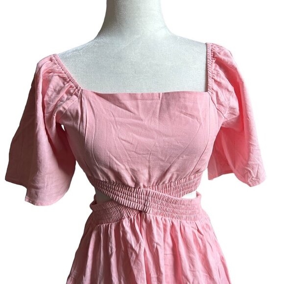 SENLLEN Made With Love Cotton Pink Ruffled Skirt Set US M - Picture 1 of 5